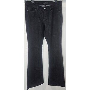 White House Black Market Flare Leg Black Jeans Women Size 6R Rhinestones NEW